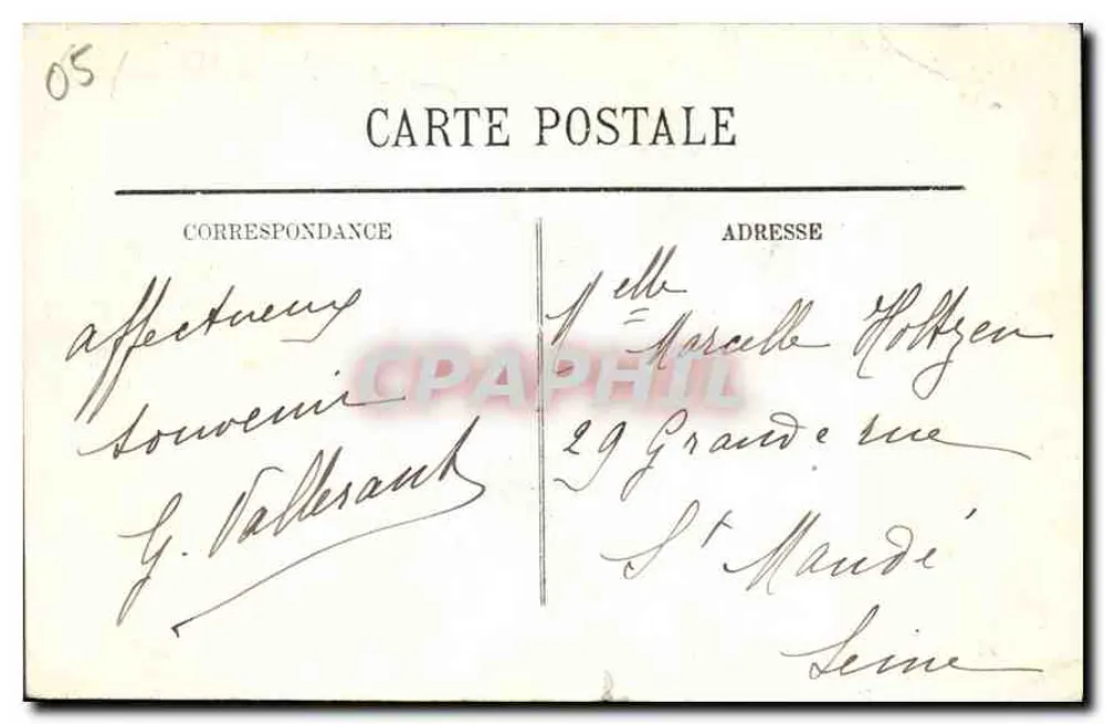 Briançon — Porta Pignerele — Forte do Castelo — LL. — Editor Lallenaud, n° 13 - Verso