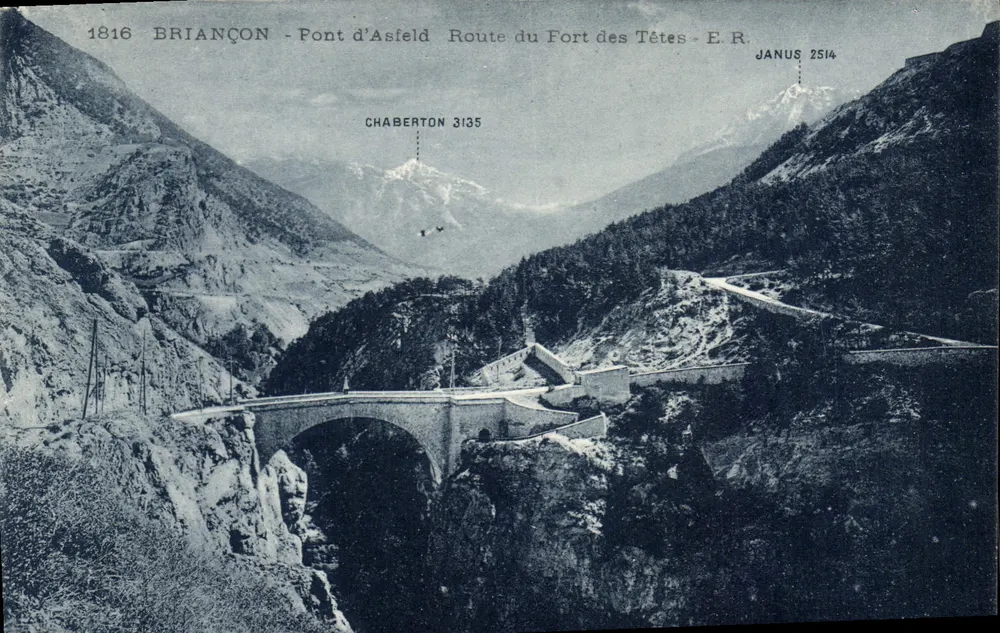 BRIANÇON - Brücke von Asfeld - Route zum Fort des Têtes - E.R. - Vorderseite