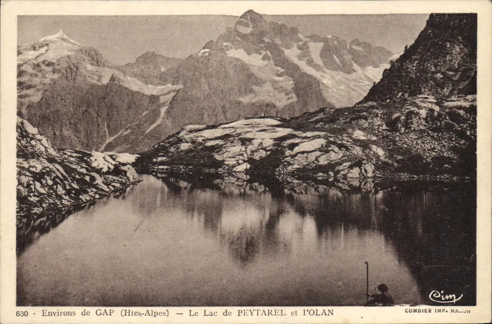 Umgebung von GAP (Hautes-Alpes) — See von PEYTAREL und OLAN — Combier Imp. MAON - Vorderseite