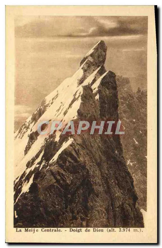 A Meije Central - Dedo de Deus (alt. 3.974 m.) — Edição Oddon, Grenoble - Frente