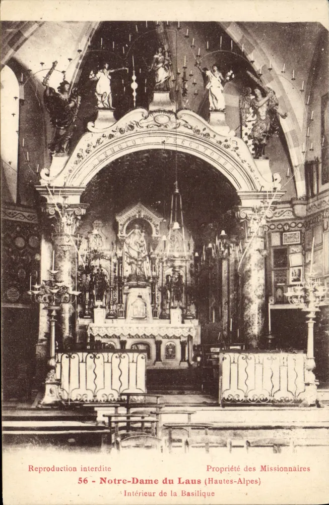 Innenansicht der Basilika Notre-Dame du Laus — Eigentum der Missionare — Nr. 56 - Vorderseite