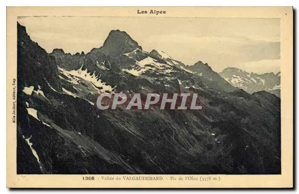 Tal des Valgaudemard — Pic de l'Olan (3578 m) — Mile Zeulbert, Verleger, Gap - Vorderseite
