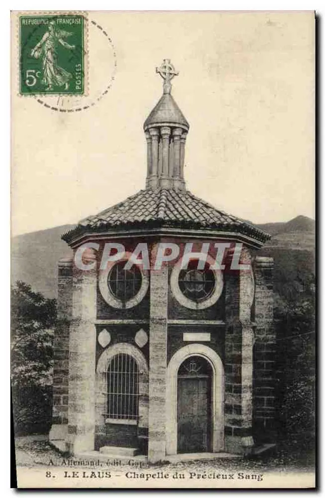 Le Laus – Capilla del Sangre Precioso — A. Allemand, ed. Gap, n°8 - Anverso