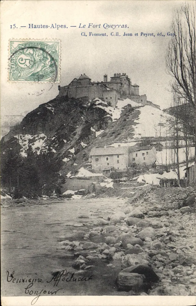 Hautes-Alpes — O Forte Queyras — Cl. Froment, C.L. Jean e Peyrot, editor, Gap - Frente