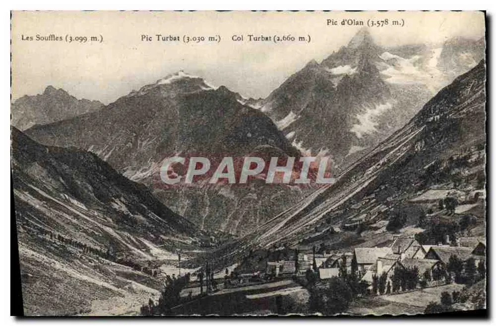 Les Souffles (3.099 m.) — Pic Turbat (3.030 m.), Col Turbat (2.660 m.), Pic d'Olan (3.578 m.) — Andréis, Verlag Gap - Vorderseite