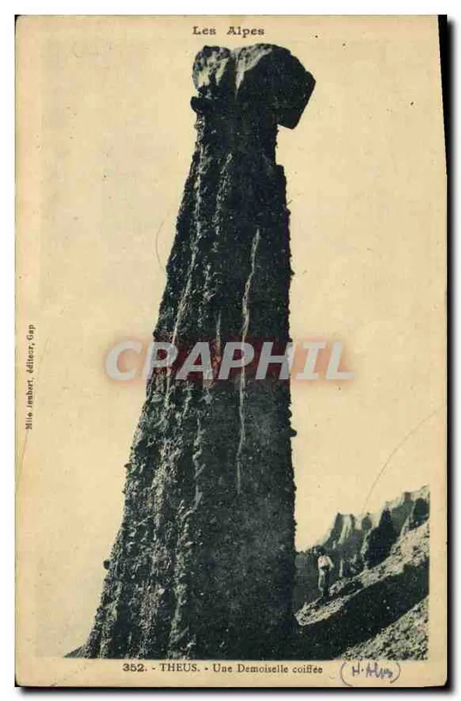 Die Alpen — Eine Dame mit Frisur — Mille Jambart, Verlag, Gap, Nr. 352 - Vorderseite