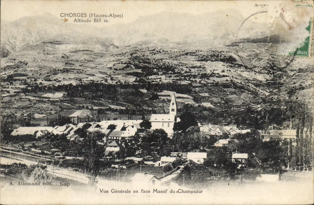 Chorges (Hautes-Alpes) — Allgemeiner Blick zum Champsaur-Massiv — A. Allemand, Verlag Gap - Vorderseite