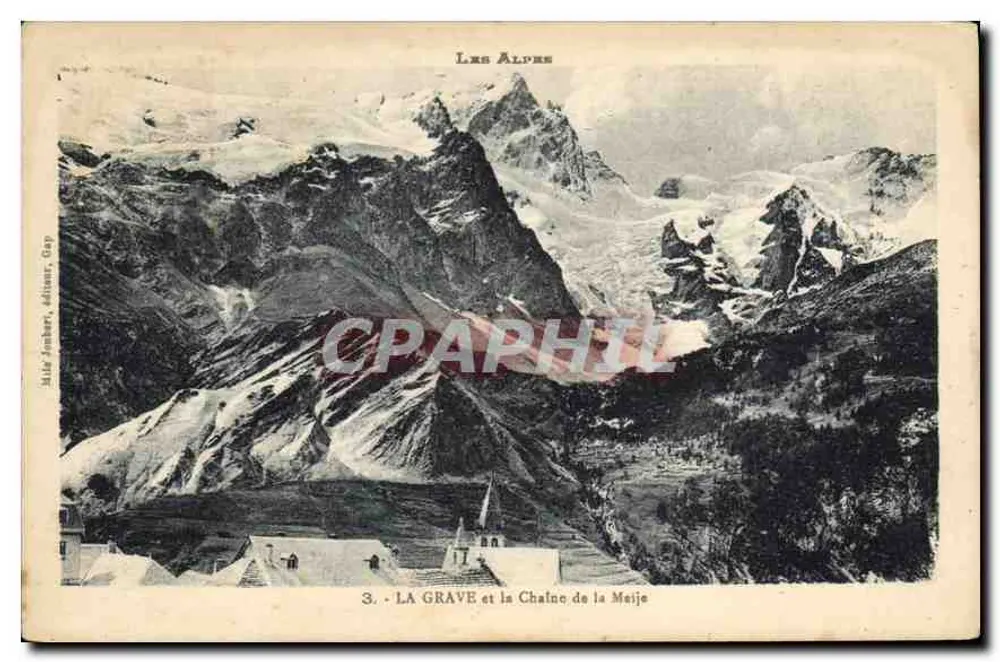 La Grave und die Meije-Kette — Die Alpen — Verlag Jombert, Gap, Nr. 3 - Vorderseite