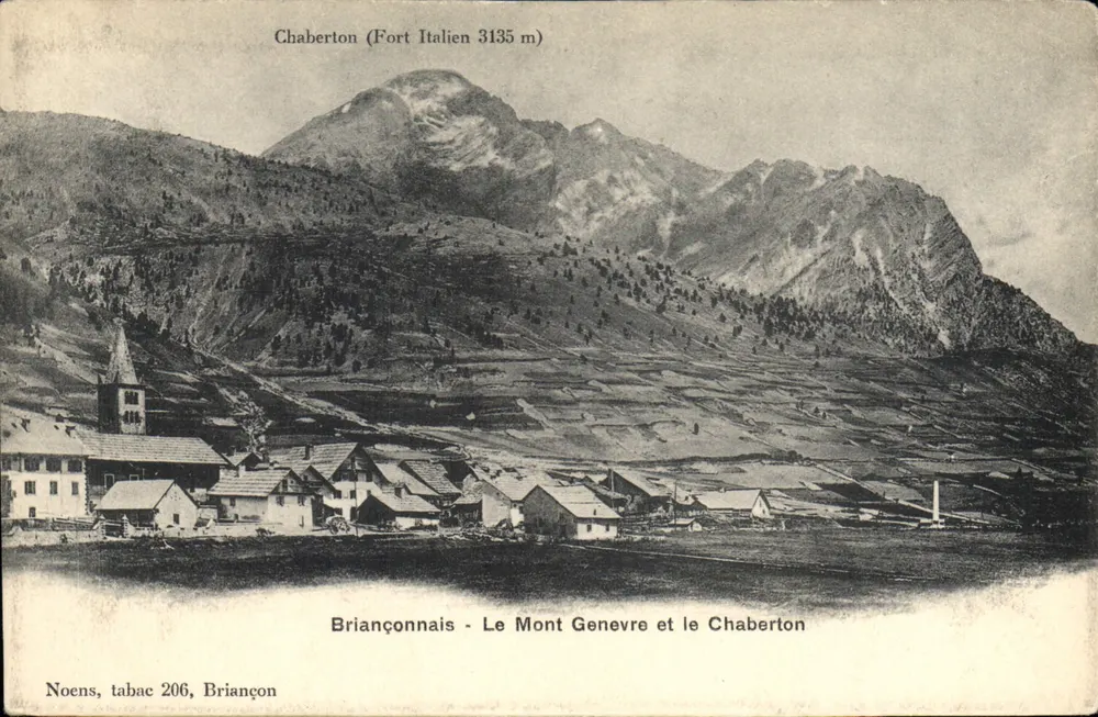 Brianconnais - La montagna Genevre e il Chaberton — Noens, tabac 206, Briançon - Recto