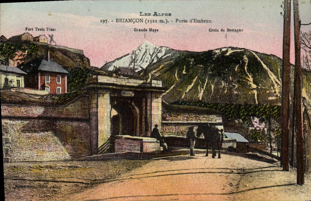 As Alpes - Briançon (1321 m.) - Porta de Embrun - Forte Três Cabeças - Frente