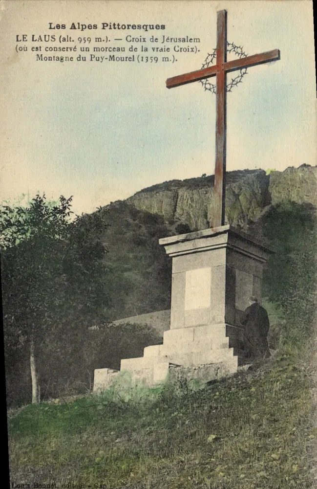 Le Laus (alt. 959 m.) — Kreuz von Jerusalem — Montagne du Puy-Mourel (1359 m.) — Louis Bonnet, Verleger - Vorderseite