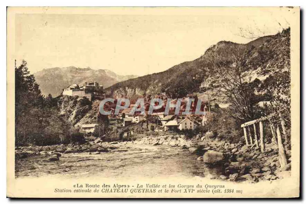 Die Schlucht und die Gorges du Queyras — Sommersaison CHÂTEAU QUEYRAS (Höhe 1384 m) — Verlag: La Route des Alpes - Vorderseite