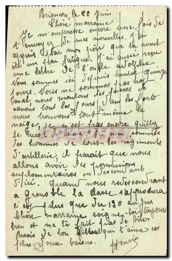 Briançon — Forte do Castelo, Casernas B - E R. — Croix de Toulouse 1973 - Verso