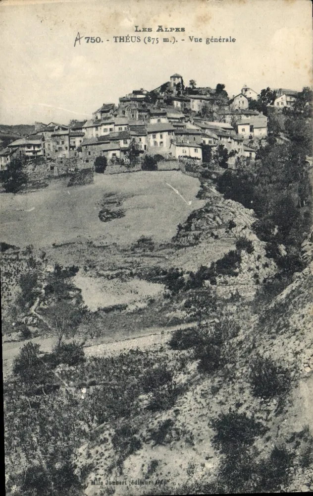 Théus (875 m.) — Vista geral — Jombari editor, n° 750 - Frente
