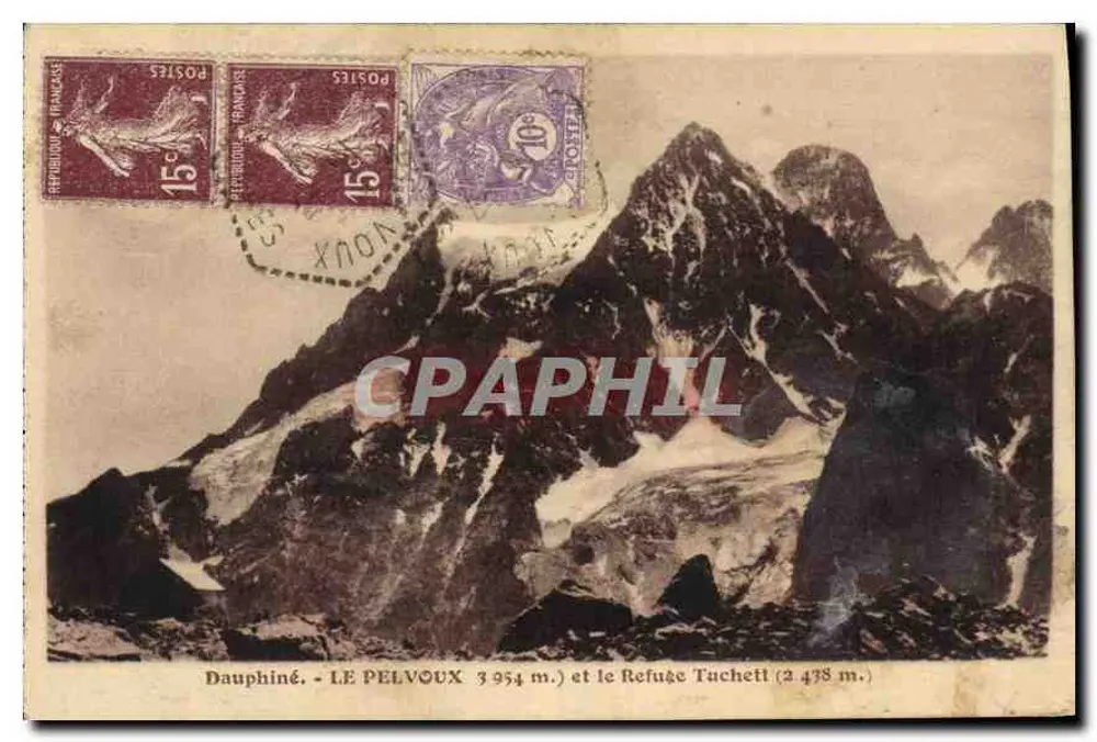 Dauphiné - Le Pelvoux (3 954 m.) und das Tuchett-Refugium (2 478 m.) — Verlag Dauphine Patissages & Mollaret, Christian - Vorderseite