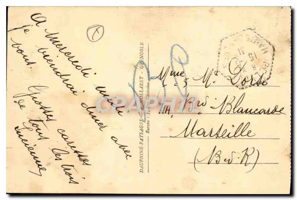 Dauphiné - Le Pelvoux (3 954 m.) und das Tuchett-Refugium (2 478 m.) — Verlag Dauphine Patissages & Mollaret, Christian - Rückseite