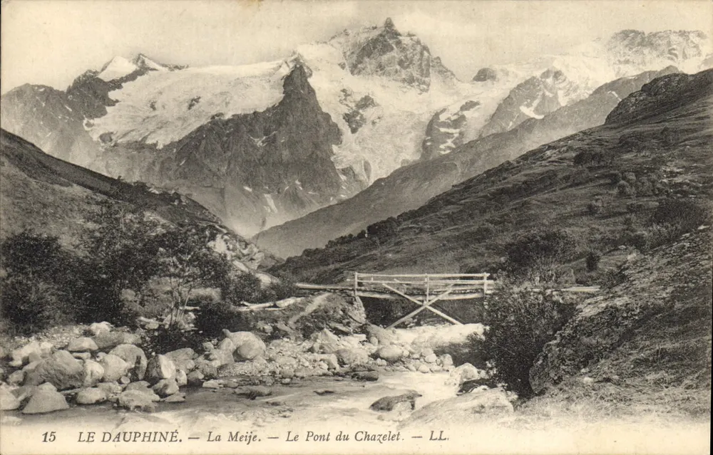 O Dauphiné — A Meije — O Ponte do Chazelet — LL — n°15 - Frente