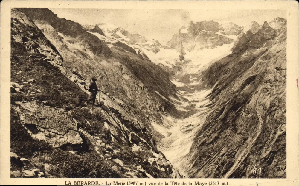 La Bérarde - La Meije (3987 m.) Ansicht von der Tête de la Maye (2517 m.) - Editions Martinoro Frères - Vorderseite