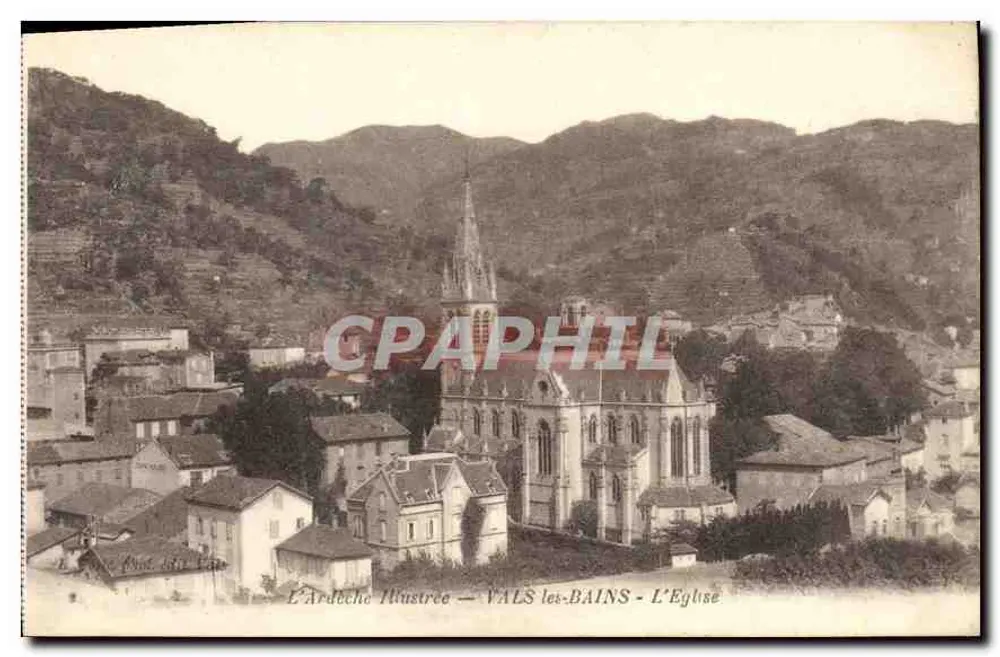 Vals-les-Bains — A Igreja — L'Ardeche Illustrée - Frente