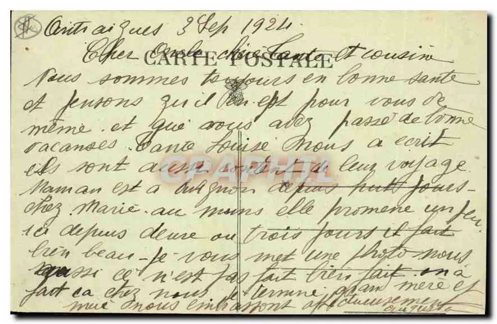 Antraigues — O rochedo Louis XVI - Verso