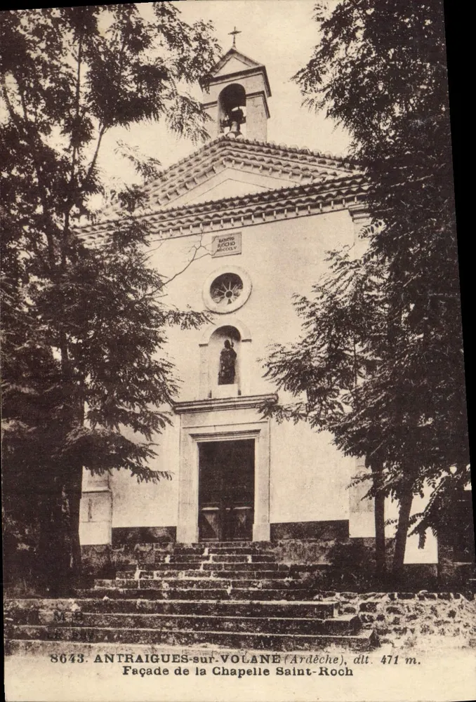 Antraigues-sur-Volane — Fassade der Kapelle Saint-Roch — Éditions d'Art Margerite-Py - Vorderseite