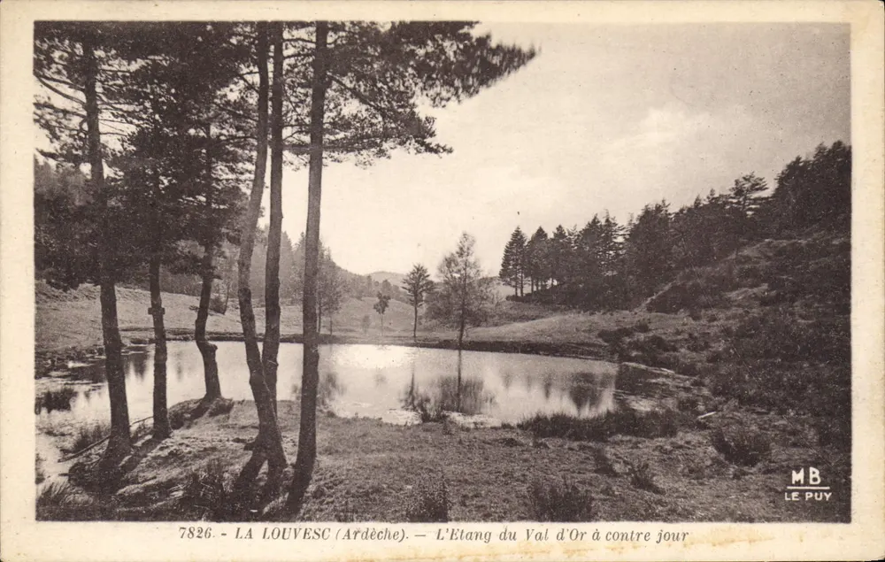 La Louvesc (Ardèche) — Der See von Val d'Or im Rücklicht — MB Le Puy, n°7826 - Vorderseite