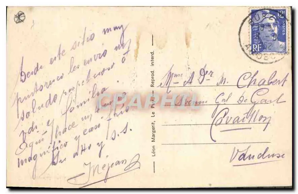 रे-पिक के झरना (अर्देच) — 60 मीटर की गिरावट — एडिटर लेयॉन मार्गरिट, संख्या 11185 - पीछे