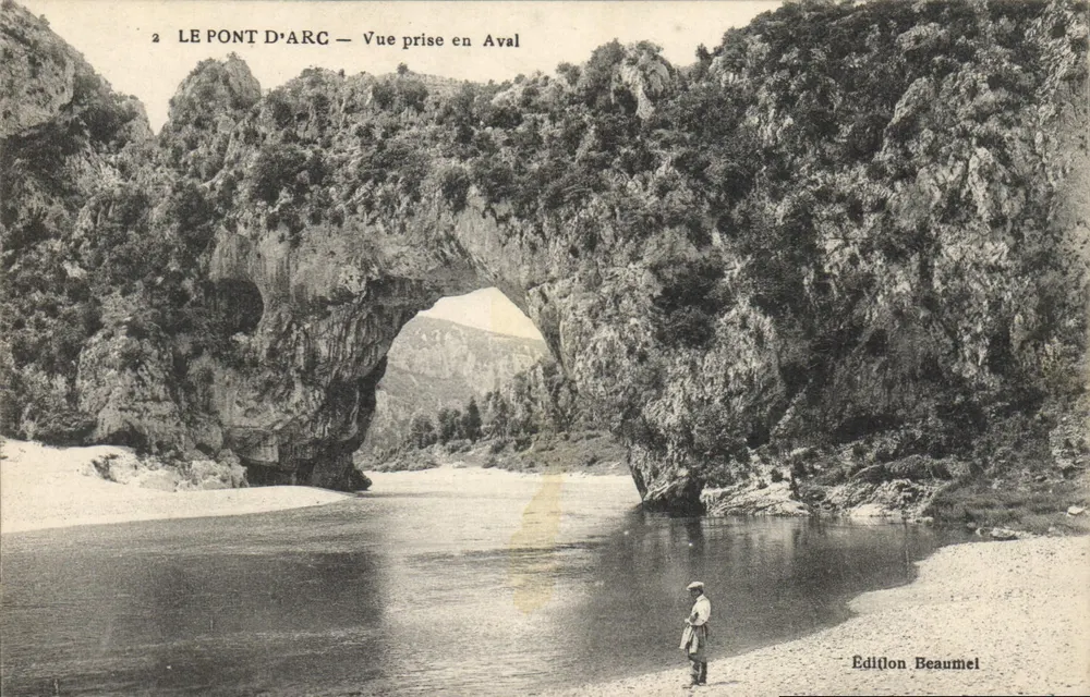 Ponte d'Arc — Vista tirada a jusante — Edição Beaumiel - Frente