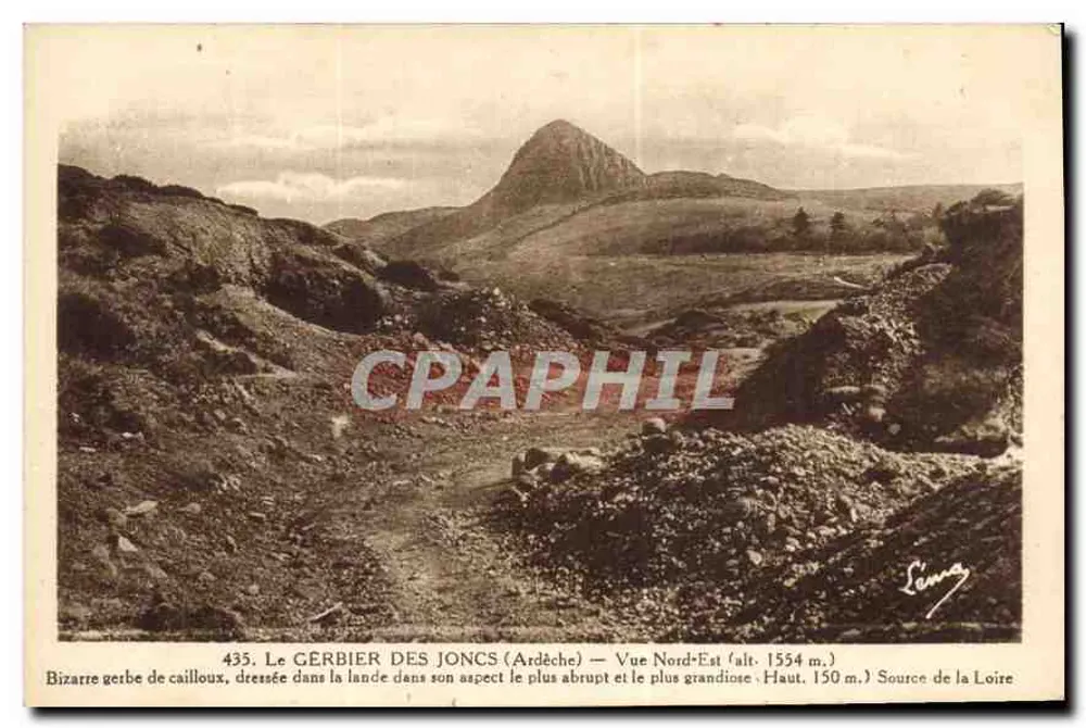 O Gerbier des Joncs (Ardèche) — Vista Nordeste (alt. 1554 m.) — Léon Margerit - Frente
