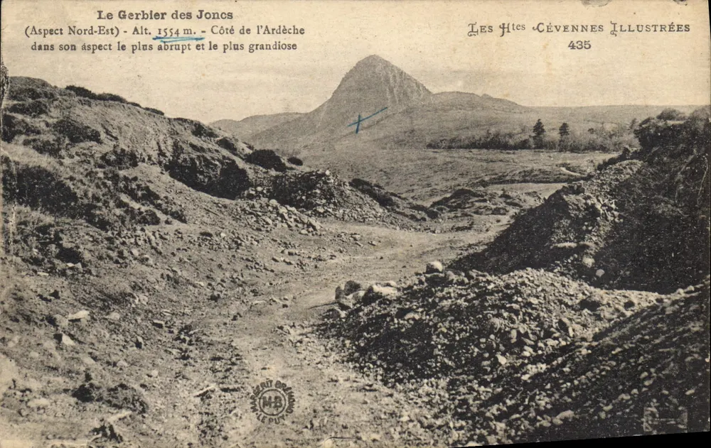 Le Gerbier des Joncs — Aspecto Nordeste — Les Hautes Cévennes Illustrées 435 - Frente