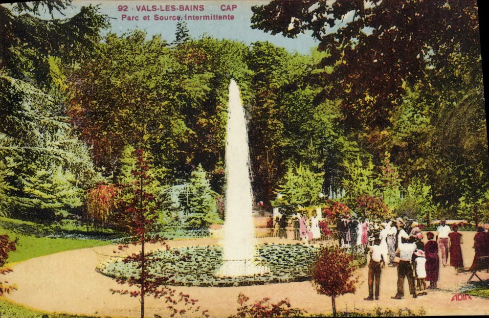Vals-les-Bains — Parque e Fonte Intermittente — ADIA - Frente