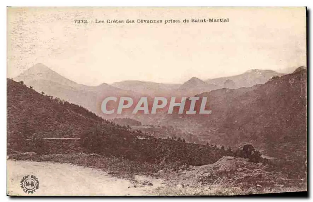 Die Crêtes des Cévennes aus Sicht von Saint-Martial — n°7272 — Éditions d'Art Margerit-Briemou, Le Puy (Haute-Loire) - Vorderseite