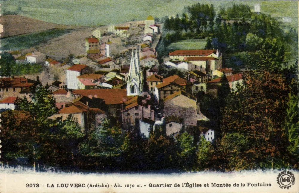 La Louvesc (Ardèche) — Kirchenviertel und Fontaine-Hügel — M. Brénon, Le Puy - Vorderseite