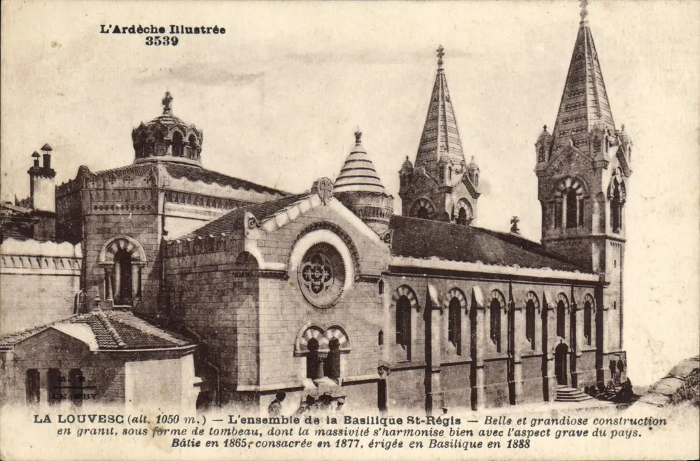 La Louvesc (alt. 1050 m.) — A totalidade da Basílica São Régis — L'Ardeche Illustrée 3539 - Frente