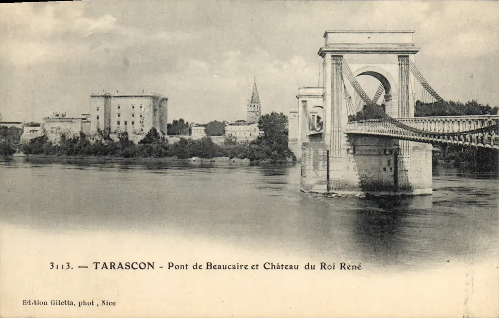 Tarascon — Brücke von Beaucaire und Schloss des Königs René — Giletta-Ausgabe, Foto. Nice, Nr. 3113 - Vorderseite