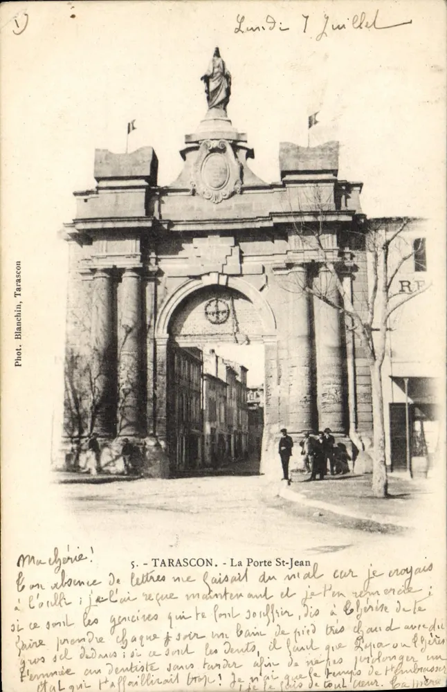 Tarascon - A Porta Saint-Jean — Fot. Blanchin, Tarascon, n°5 - Frente