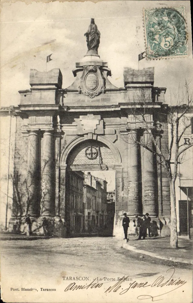 Tarascon — De Poort Sint-Jean — Foto. Blanchin, Tarascon - Voorkant