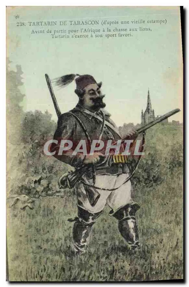 Tartarin de Tarascon — vor der Abreise nach Afrika zur Löwenjagd — Verlag nicht sichtbar, Nr. 238 - Vorderseite