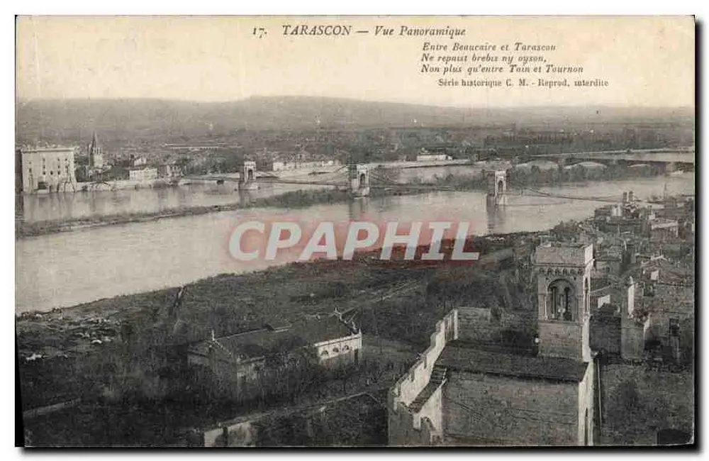 Tarascon — Panoramablick — Historische Serie C. M. - Vorderseite