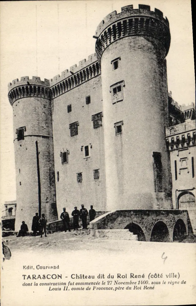 Tarascon - Schloss genannt Schloss des Königs René (Stadtseite) — Verlag Cournand, Nr. 4 - Vorderseite