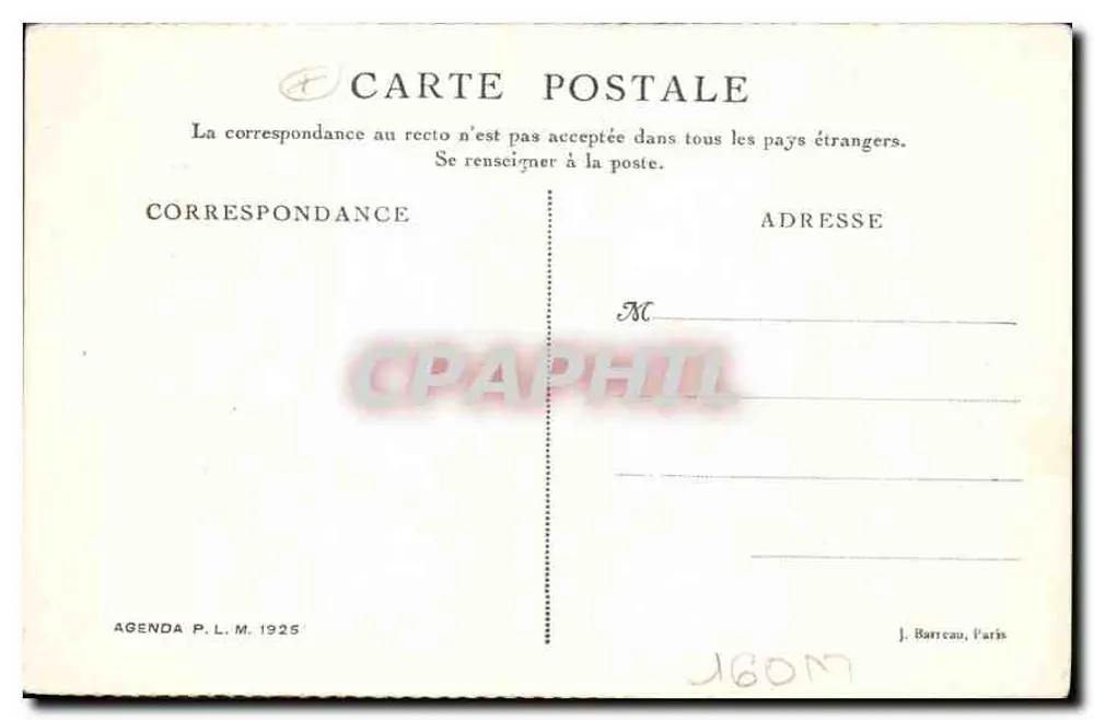 Vista panorâmica do Lavandou — Agenda P.L.M. 1925 — Cl. Jacquesson - Verso