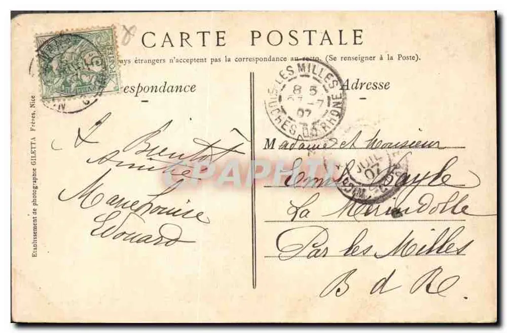 Saint-Raphaël — Boulevard Félix-Martin — Edição Giletta - Verso
