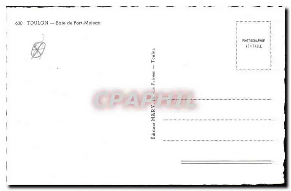 Bucht von Port-Mejean — Toulon — Éditions MARY - Rückseite