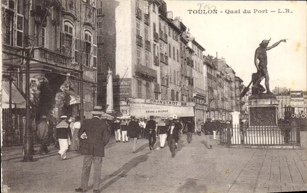 Toulon - Hafenkai — Statue des Seemanns, der zeigt — L.R. - Vorderseite
