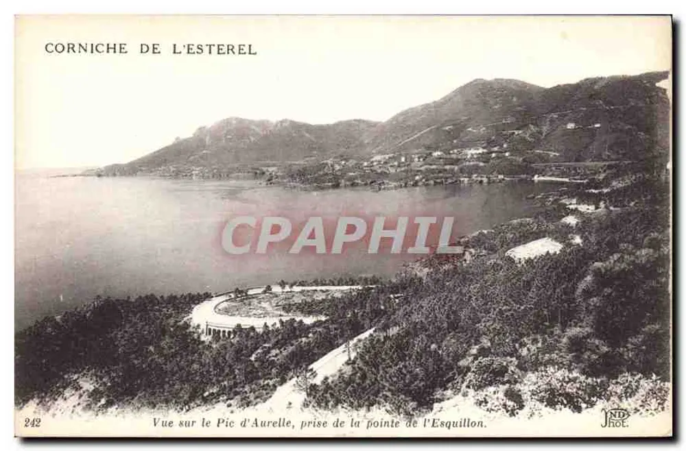 Aussicht auf den Pic d'Aurelle von der Pointe de l'Esquillon — Corniche de l'Esterel — JND Phot. n°242 - Vorderseite