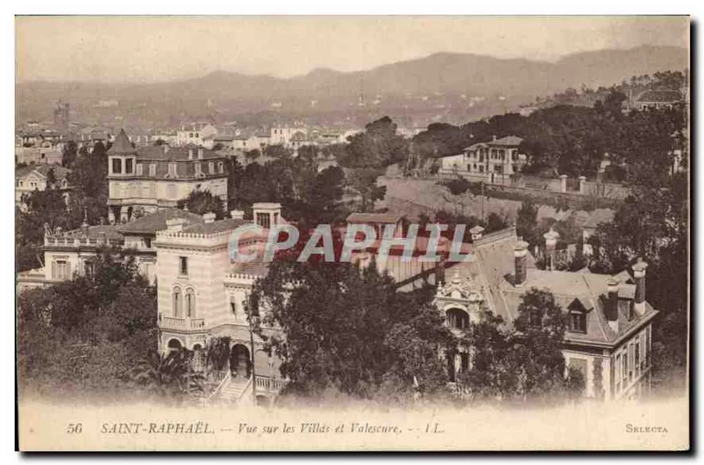 Saint-Raphaël — Ansicht der Villen und Valescure — Selecta - Vorderseite