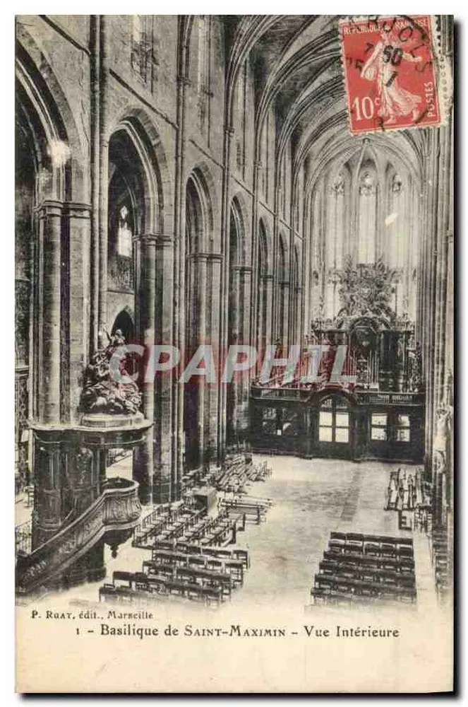 Basílica de Saint-Maximin — Vista Interna — P. Ruat, editor, Marselha - Frente