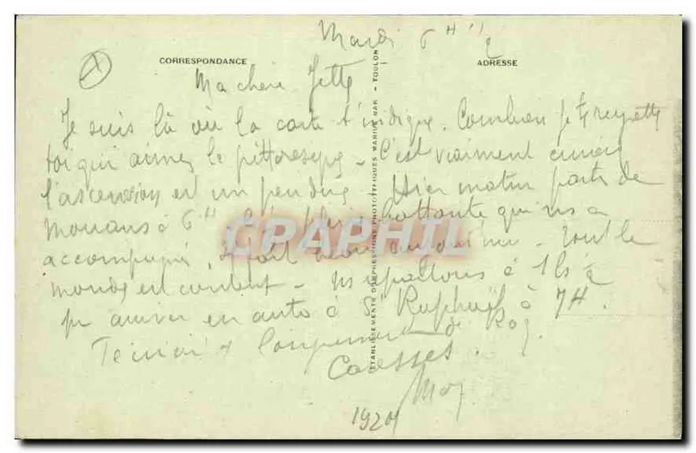 A Santa Baume — Vista geral — editor desconhecido, n° 67 - Verso
