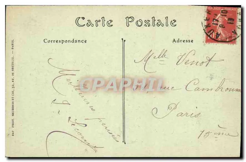Auxerre — Die Neue Sparkasse — Verlag Neubert & Cie, Nr. 140 - Rückseite
