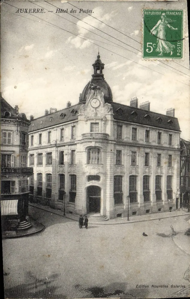 Auxerre — Hotel das Postas — Edição Nouvelles Galeries - Frente
